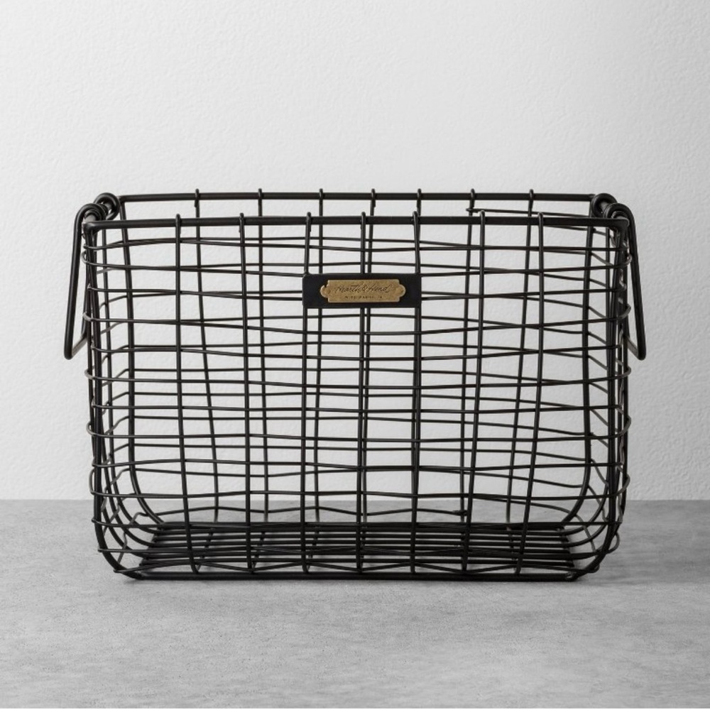 Medium black metal Hearth & Hand basket